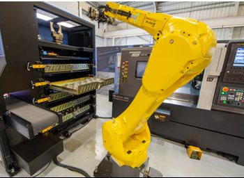 A robotic arm is an example where a safety relay would be used